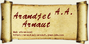 Aranđel Arnaut vizit kartica